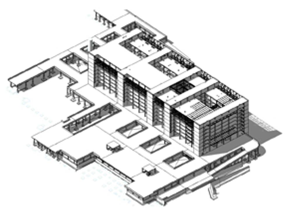 modelado bim de edificio universitario