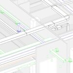 detalle de modelo bim realizado sobre ducto de ventilacion