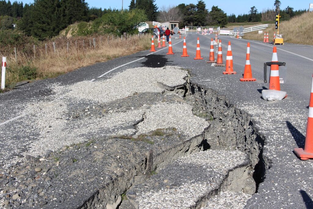 how the earthquakes affect topography